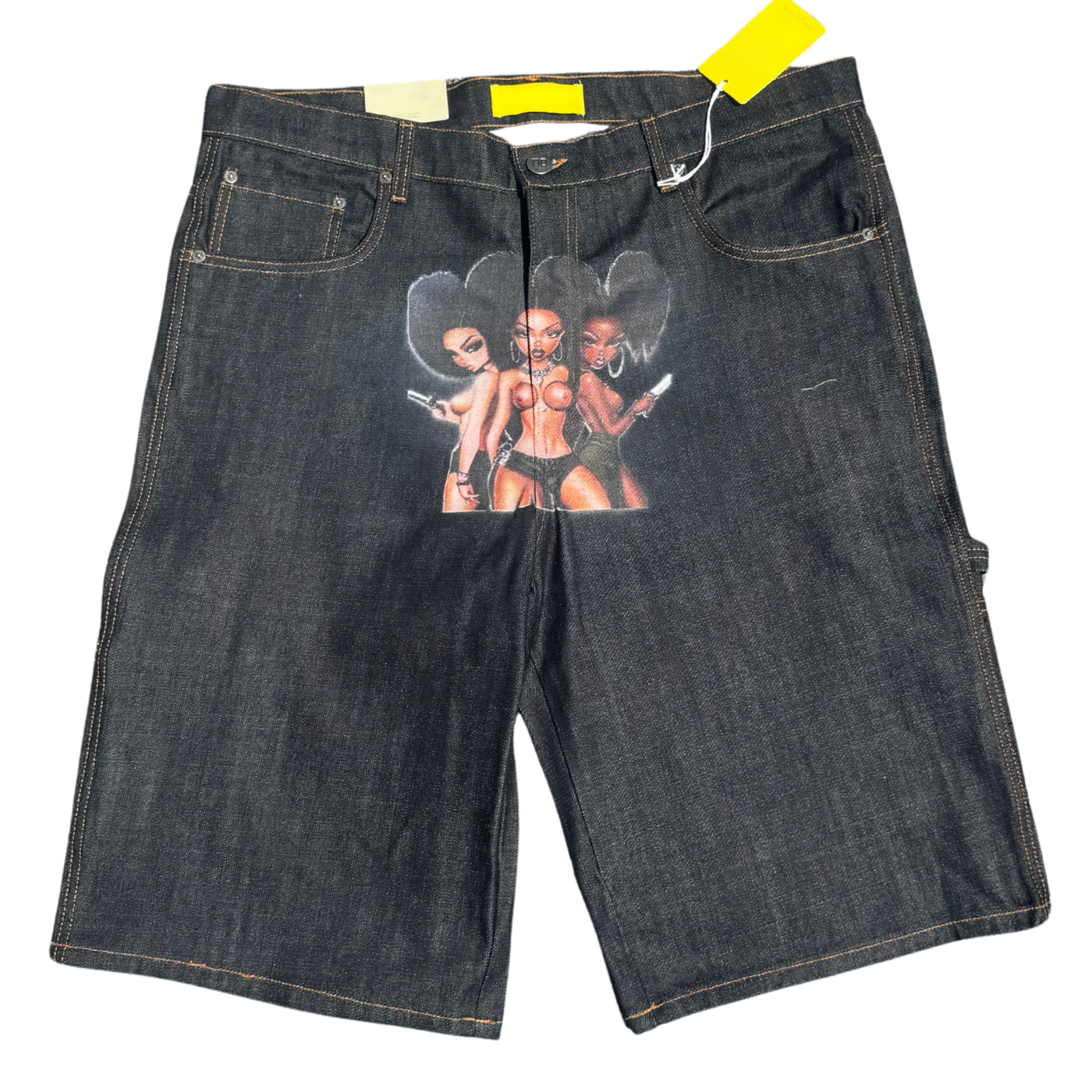 Black Power Puff Girl jorts