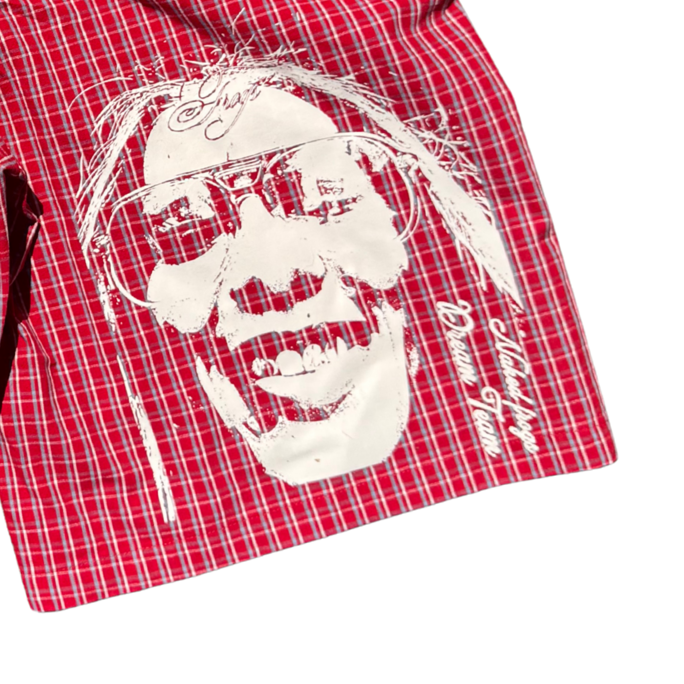 3/4 Plaid Shorts - Red