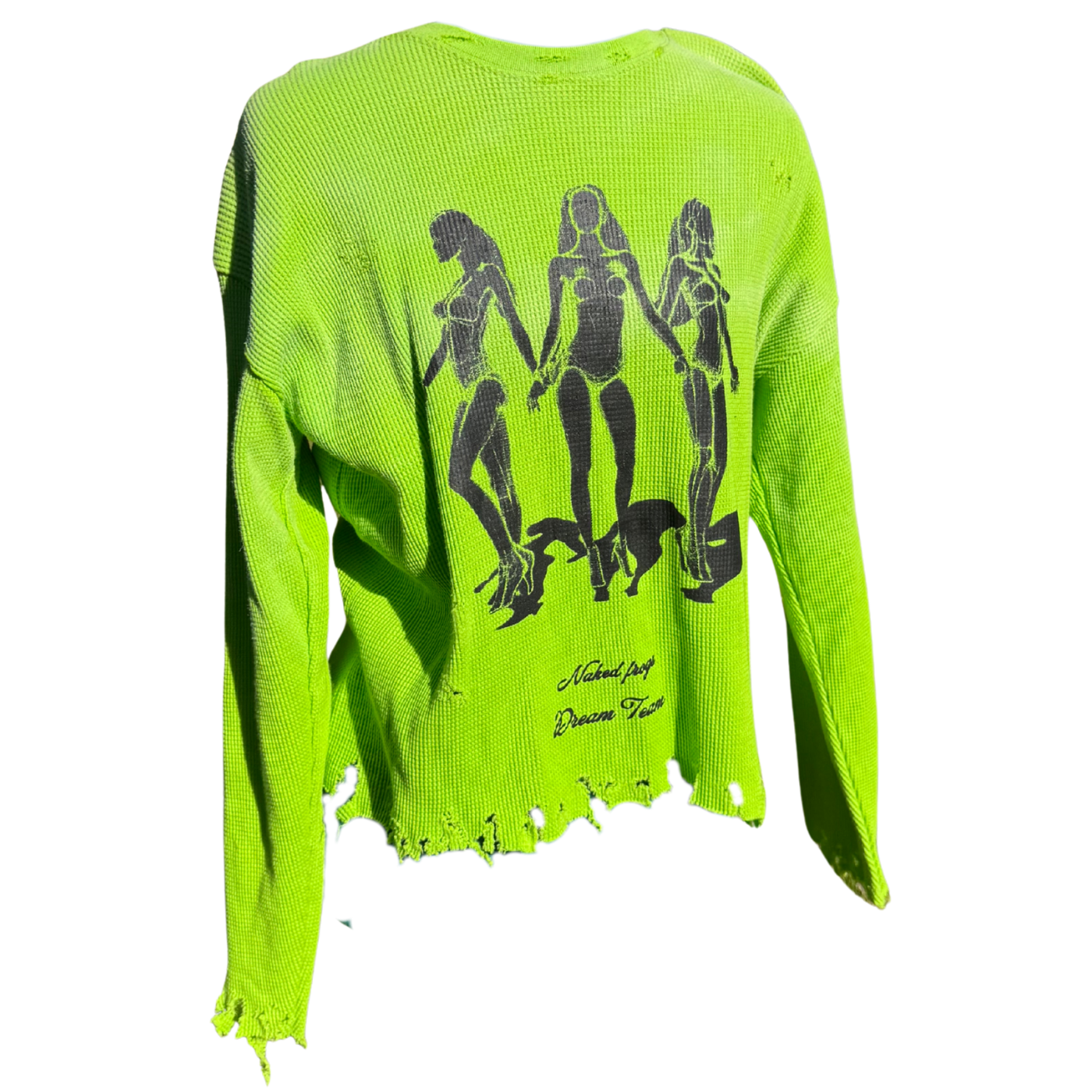 Distressed thermal - Lime Green