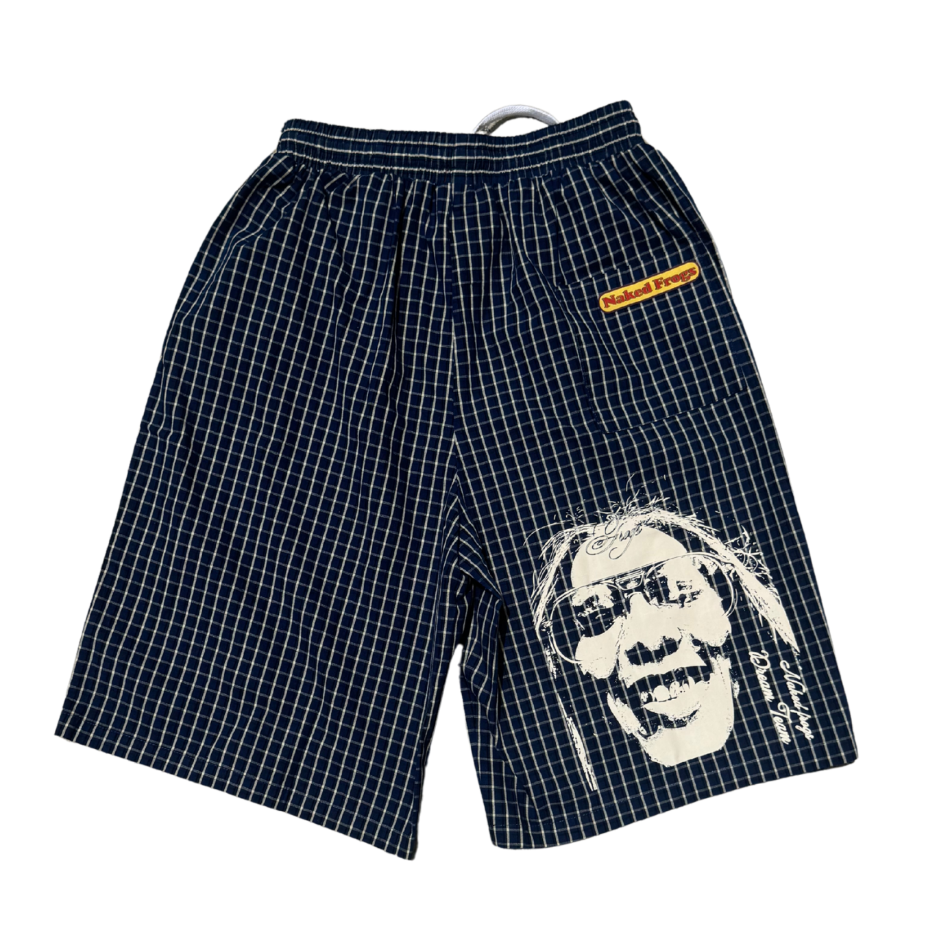 3/4 Plaid Shorts - Navy