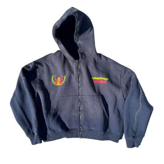 I 🐸 Frogs hoodie - faded navy