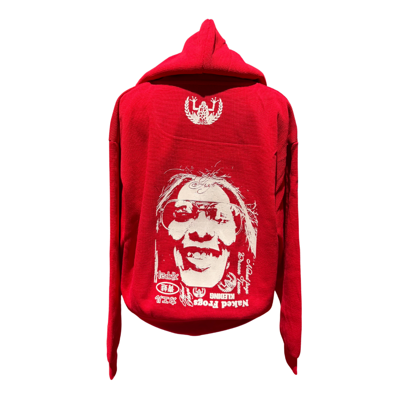SXD waffle knit zip up hoodie