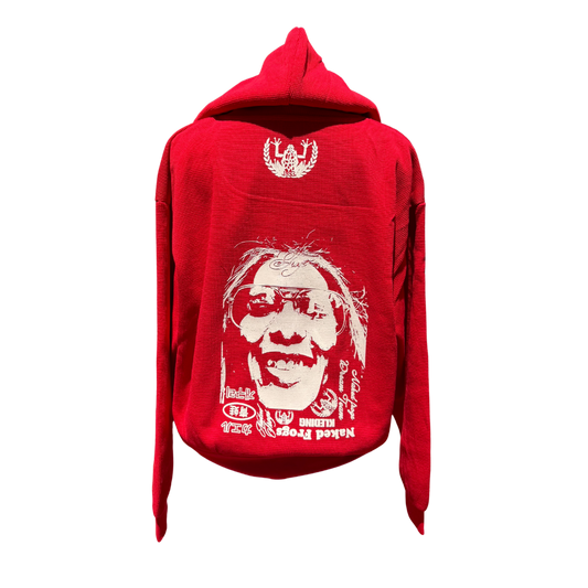 SXD waffle knit zip up hoodie