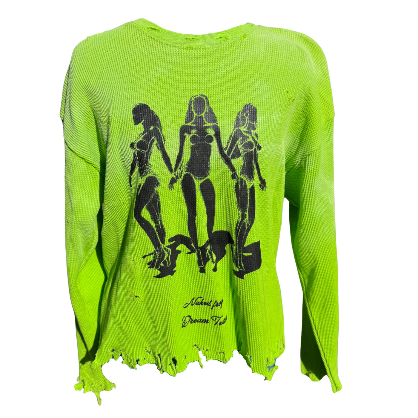 Distressed thermal - Lime Green