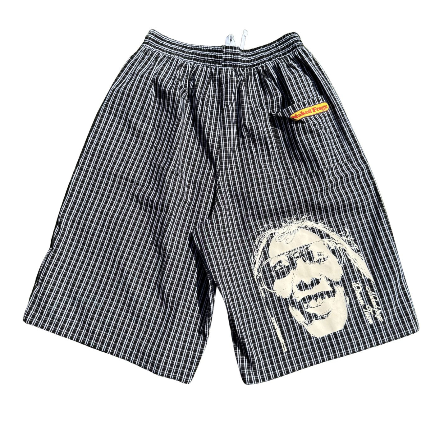 3/4 Plaid Shorts - Black