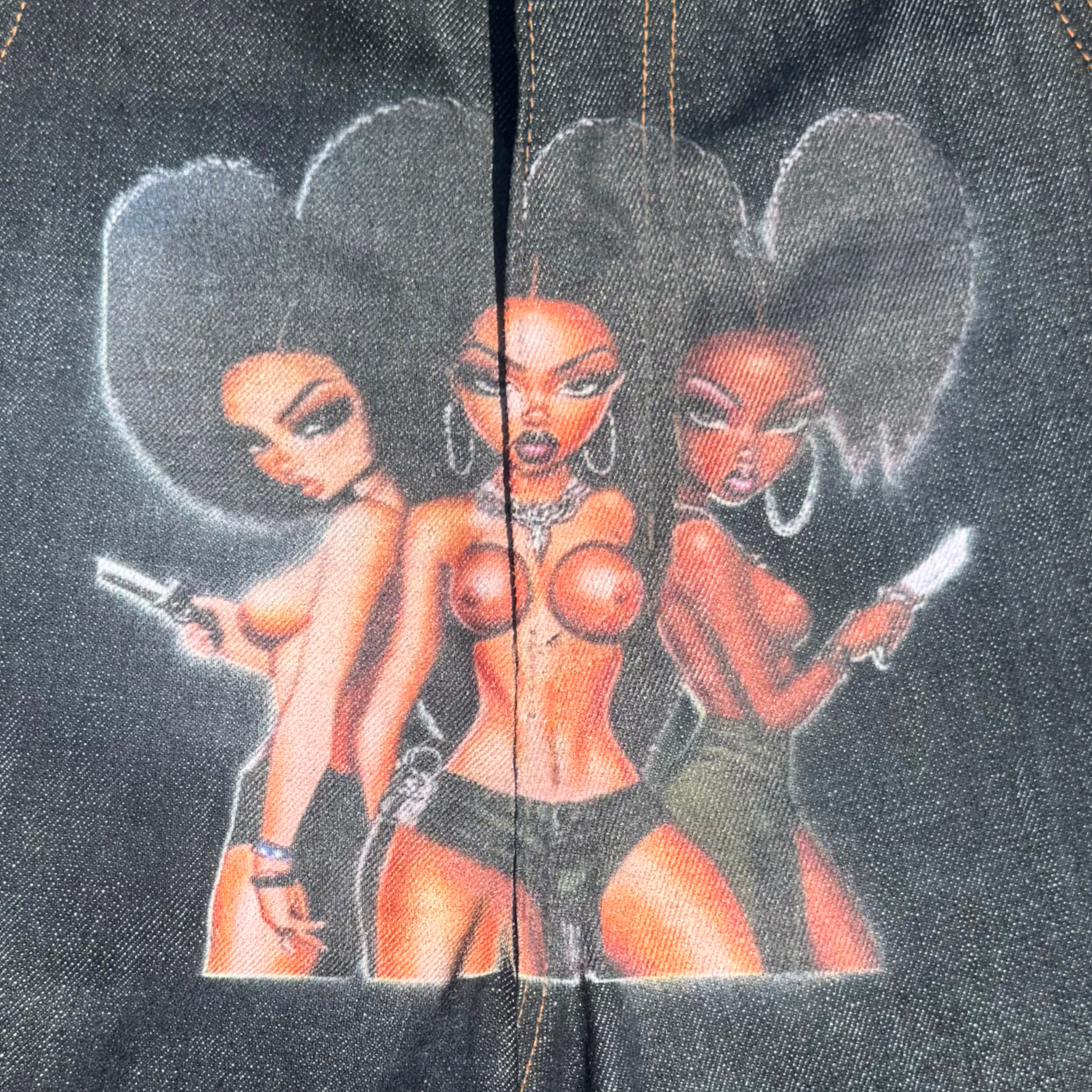 Black Power Puff Girl jorts