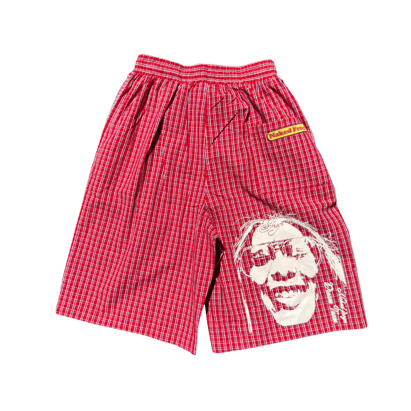 3/4 Plaid Shorts - Red