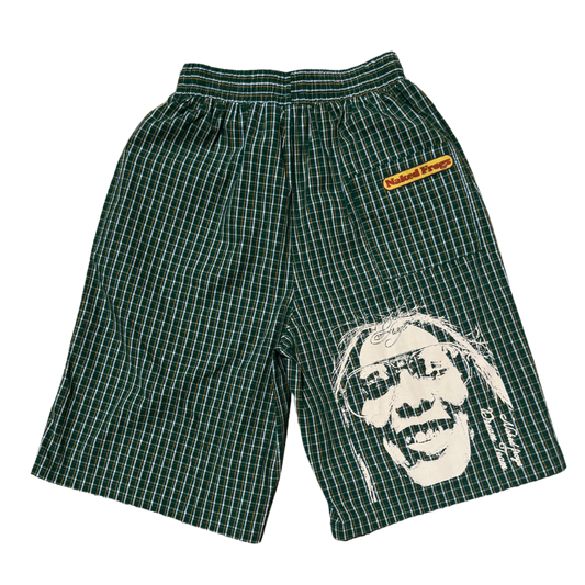 3/4 Plaid Shorts - Green